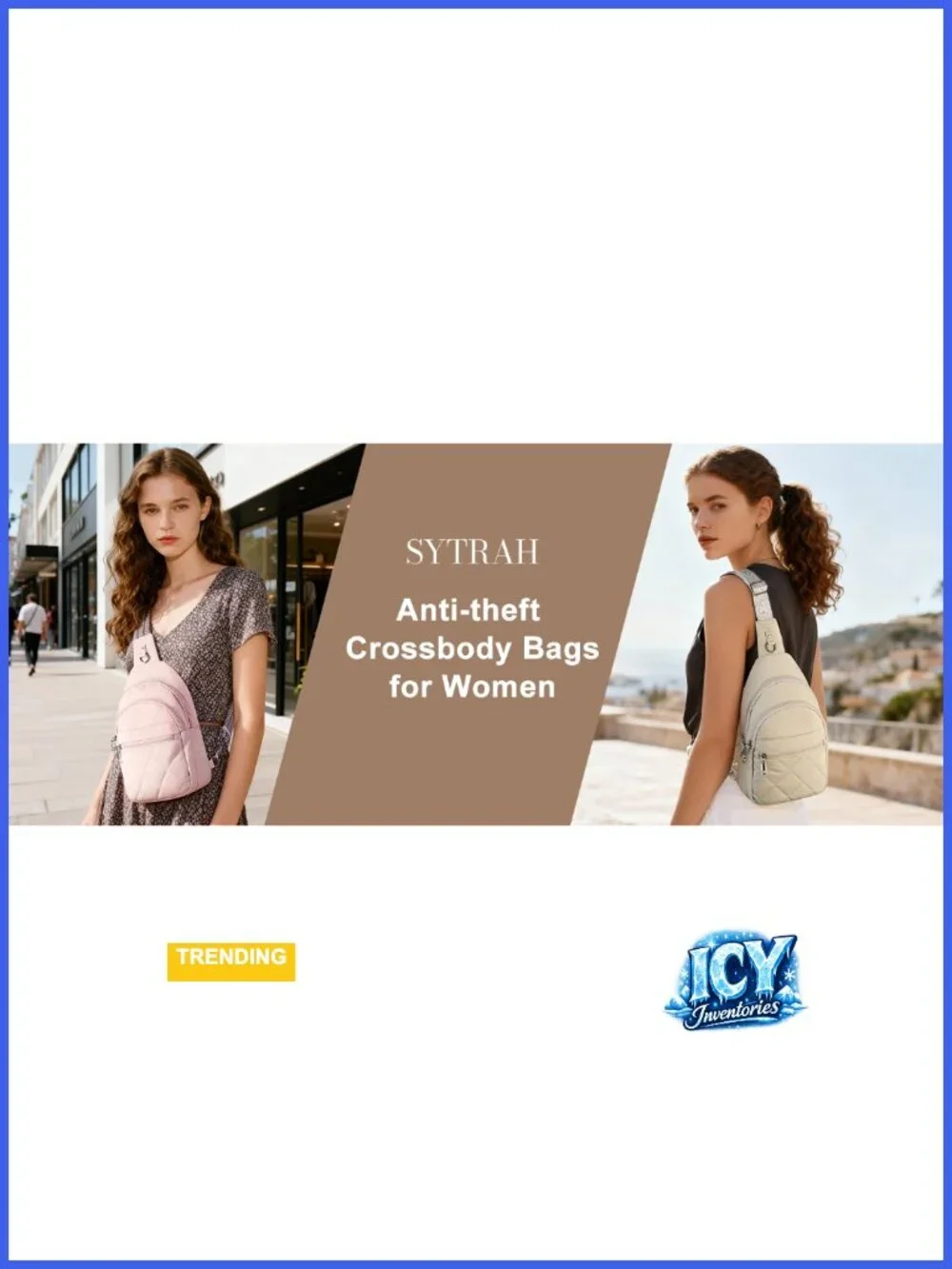 Anti-Theft Crossbody Sling Bag RFID Blocking Lightweight Nylon Travel Purse
